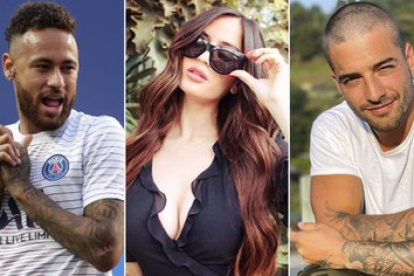 Neymar, Natalia y Maluma, losprotagonistas de este triángulo amoroso.