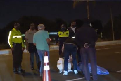 Momento del accidente de Santiago Jaramillo.