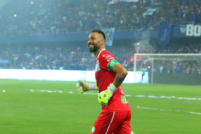 Esteban Dreer, portero de Liga de Portoviejo, visitará el Capwell, donde fue vitoreado por los hinchas de Emelec.