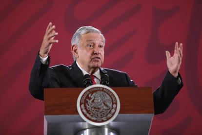 El presidente de México, Andrés Manuel López Obrador, en una de sus habituales conferencias matutinas.