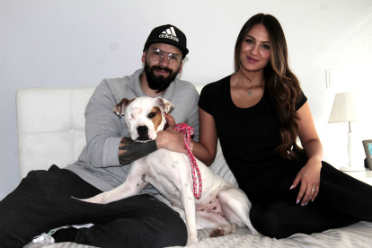 La perrita perdió uno de sus ojos como consecuencia del ataque.