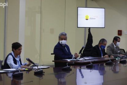 El presidente Lenín Moreno participó de la sesión del COE Nacional.