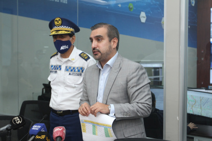 Anuncio. Taiano estuvo acompañado por el general Luis Lalama.