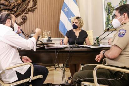 La alcaldesa Cynthia Viteri, en su enlace del pasado 16 de septiembre.