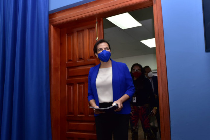 La ministra de Gobierno María Paula Romo informó este miércoles las acciones que buscan recuperar las inversiones del Isspol.