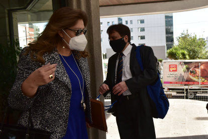 Defensa. La exjueza Gladys Terán defiende a Marco Rodas, excoordinador jurídico de la Secretaría del Agua.