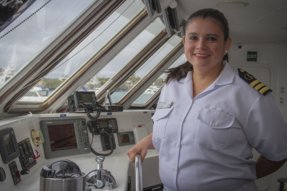 Figura. Albán se convirtió en la primera mujer capitana de Ecuador en agosto de 2017.