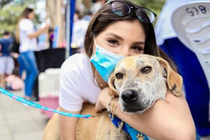 Este, fue uno de los perros que fue rescatado en la feria del pasado sábado.
