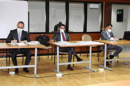 Jorge Luis Ortega, defensor de Jorge Jalil, durante la audiencia de testimonios anticipados en la Corte.