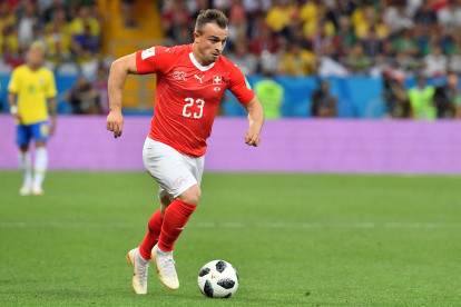 Xherdan Shaqiri quedó fuera del partido de su selección.