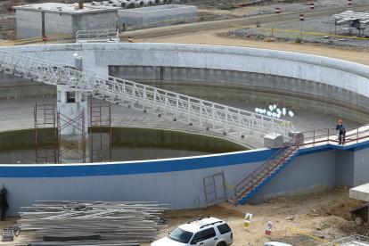 En unos seis meses se terminará de edificar la Planta de Tratamiento de Aguas Residuales Las Esclusas.