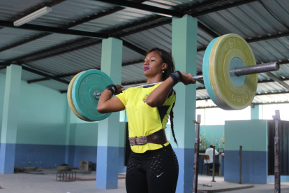 La pesista ecuatoriana Tamara Salazar, en los 87 kg, obtuvo nueve medallas de oro.