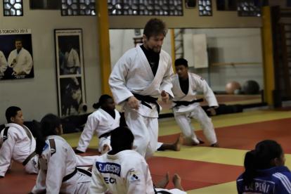 Concentrada. La selección de judo lleva  40 días trabajando para los torneos.