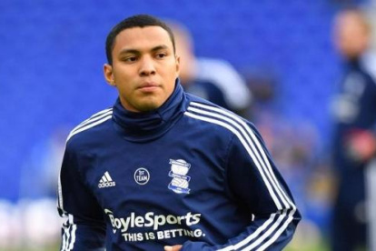 Jefferson Montero cuando vestía la camiseta del Birmingham de Inglaterra.