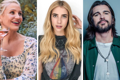 Cameron Díaz, Emma Roberts y Juanes.