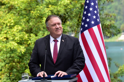 El secretario de Estado de EE.UU., Mike Pompeo, en declaraciones sobre las elecciones de Bolivia.