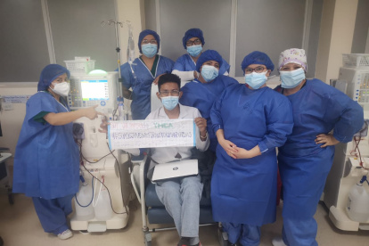 Harold Sarango. es uno de los pacientes renales que se realiza diálisis, que aspira ingresar a la lista de espera para recibir un transplante de un riñón.