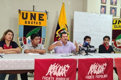 El Frente Popular en Guayas convocó a sus bases al parque Centenario el próximo jueves a las 16:00.