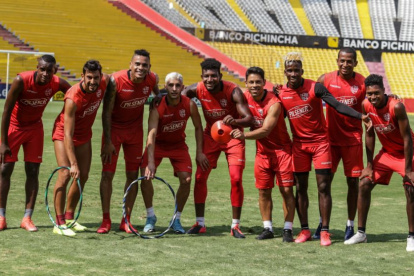 Existe un buen ambiente en filas amarillas. Barcelona quedó eliminado de la Copa Libertadores, pero espera ingresar a otra competencia internacional.