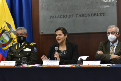 Anuncio. El miércoles la ministra de Gobierno María Paula Romo advirtió que si se dan eventos de violencia la Policía responderá.