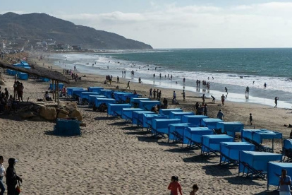 La playa de Manta. Hay un repunte de casos de coronavirus en esa ciudad de Manabí.