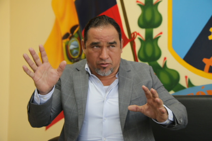 El alcalde de Durán, Dalton Narváez, en una entrevista con Diario EXRESO.