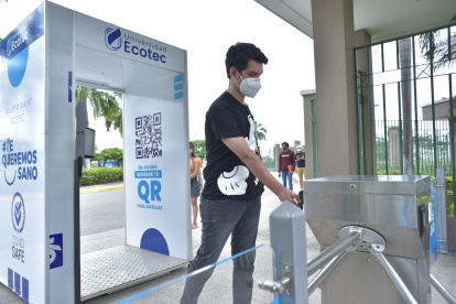 En la Universidad Ecotec campus Samborondón, el retorno a clases es voluntario.