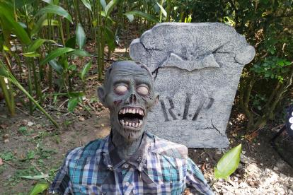 La Fundación Malecón 2000 muestra que el Jardín del Susto es en una área abierta.