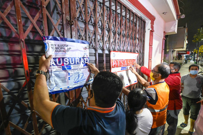 Hecho. Ocho negocios fueron clausurados en Guayaquil.