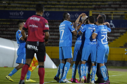 Momento de celebración de los jugadores de la U. Católica.