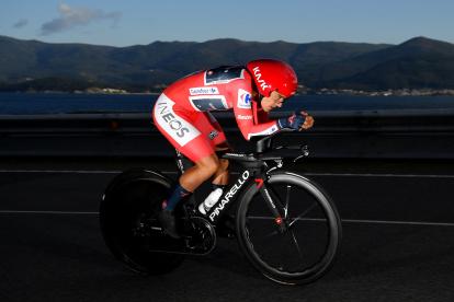 Richard Carapaz demostró su evolución en la contrarreloj de la Vuelta a España.