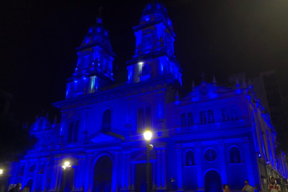 Sitio. La Iglesia de San Francisco, también conocida como Iglesia de Nuestra Señora de los Ángeles,  fue uno de los sitios emblemáticos que se iluminaron.
