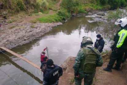 Acciones. En las inmediaciones del río Carchi se destruyó un paso fronterizo ilegal.