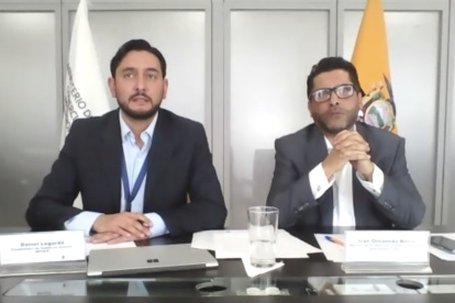 La rueda de prensa del viceministro Daniel Legarda y el ministro Iván Ontaneda se efectuó de manera virtual.