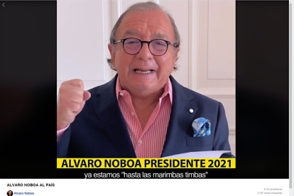 Aspirante. Álvaro Noboa se queja: dice estar hasta las marimbas.