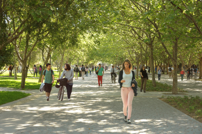 Imagen del campus San Joaquín, de la Pontificia Universidad Católica de Chile, considerada la mejor de América Latina.