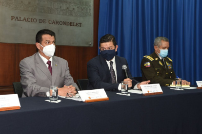 Presentación. Patricio Pazmiño fue presentado este jueves como el flamante ministro de Gobierno en reemplazo de María Paula Romo.