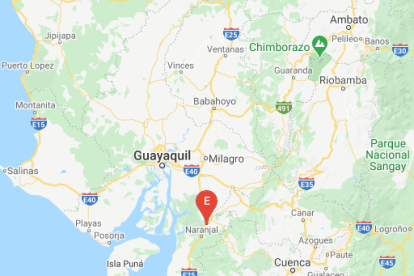 El sismo se registró a 9.65km del cantón Naranjal.