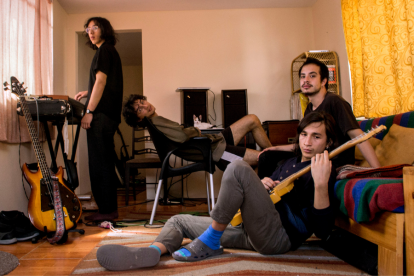 Lolabúm en uno de sus ensayos en casa de Pedro Bonfim
