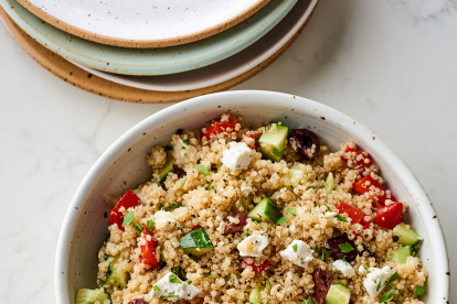 Ensalada de quinoa y vegetales.