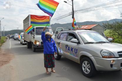 Caravana. Con las reglas de pandemia, concentraciones masivas como esta de Yaku Pérez servirán de poco.