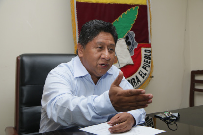 Hilario Beltrán, presidente de la Unión Nacional de Educadores (UNE) Guayas.