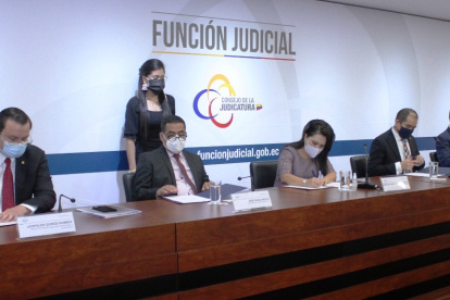 Acto. En el Complejo Judicial Norte se suscribió un convenio para la lucha contra la corrupción.