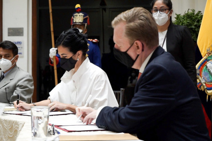 El evento estuvo presidido por la vicepresidenta de la República, María Alejandra Muñoz y contó con la presencia del embajador Michael J. Fitzpatrick.