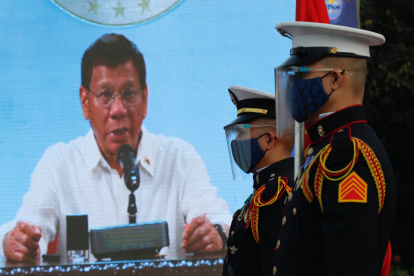 El presidente de Filipinas, Rodrigo Duterte, en declaraciones a los ciudadanos.