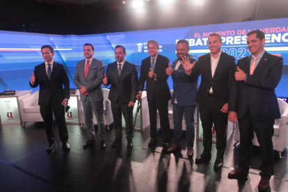 El segundo debate presidencial arrancó ayer en Guayaquil.