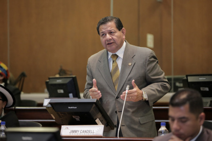 El asambleísta Jimmy Candell durante una sesión del pleno.
