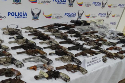 Las armas que se entregarán a las FF. AA. para su destrrucción.