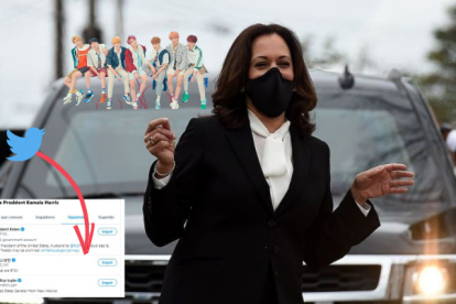 La vicepresidenta de Estados Unidos sigue a BTS en Twitter.