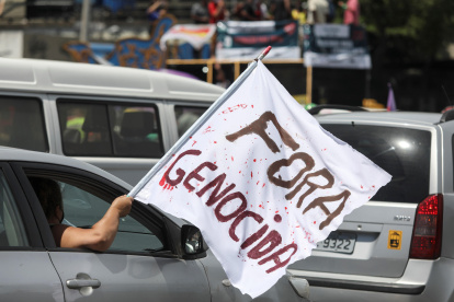 Los protestantes están en contra de las políticas de Bolsonaro.